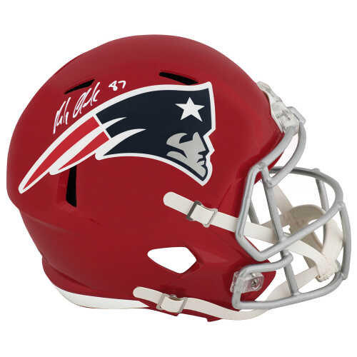 Rob Gronkowski Signed Patriots FLASH Riddell Full Size Speed Replica Helmet - (Radtke)