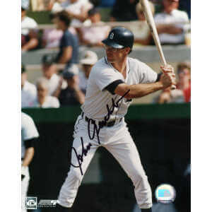 Johnny Grubb Signed Detroit Tigers Batting 8x10 Photo - (In Black)