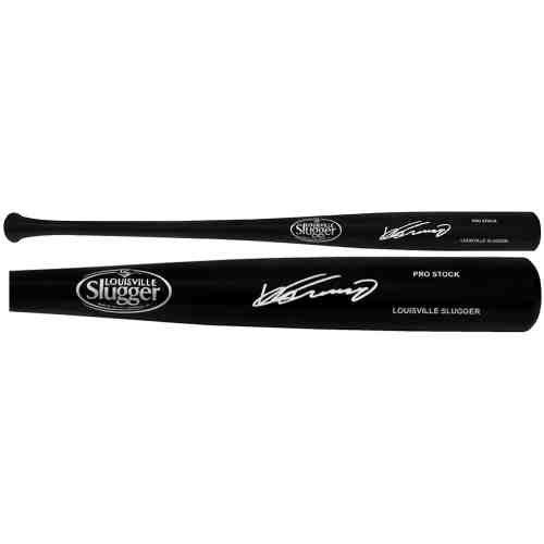 Vladimir Guerrero Sr. Signed Louisville Slugger Pro Stock Black Baseball Bat - Image 2