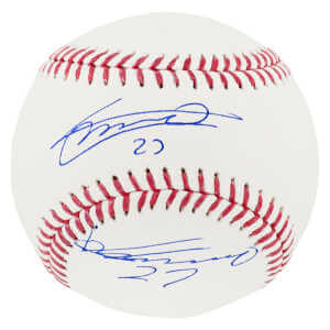 Vladimir Guerrero Sr & Vladimir Guerrero Jr Dual Signed Rawlings Official MLB Baseball - (JSA)