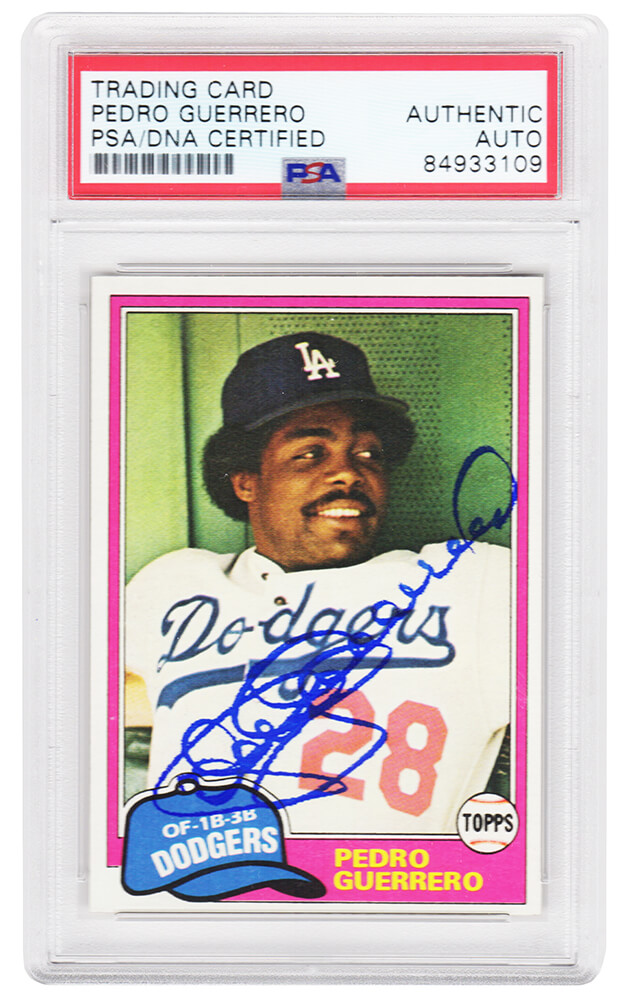 Pedro Guerrero autographed Baseball Card (Los Angeles Dodgers