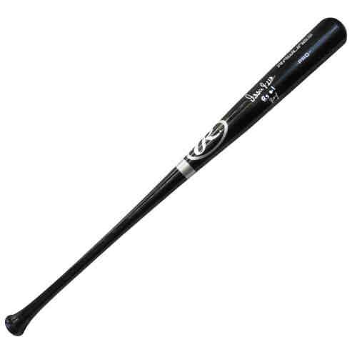 Ozzie Guillen Signed Rawlings Pro Black Baseball Bat w/85 AL ROY