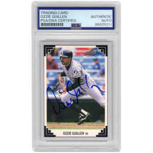 Ozzie Guillen Signed White Sox Baseball Trading Card (Various) – (PSA Encapsulated)