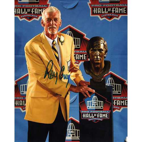 Ray Guy Signed Hall of Fame Bust Pose 8x10 Photo