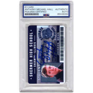 Anthony Michael Hall Signed The Breakfast Club Brian Johnson Shermer High School ID Card - (PSA Encapsulated)
