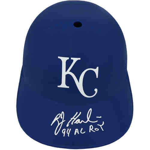 Bob Hamelin Signed Kansas City Royals Replica Souvenir Batting Helmet w/94 AL ROY