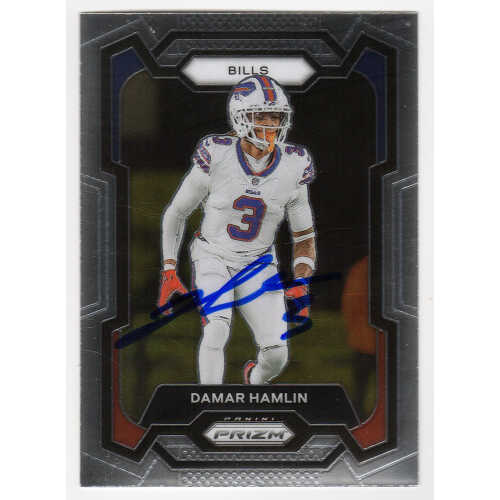 Damar Hamlin Signed Buffalo Bills 2023 Panini Prizm Football Trading Card #27