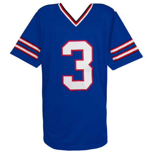 Damar Hamlin Signed Blue Custom Football Jersey - Image 3