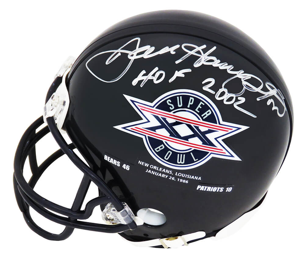 Dan Hampton Autographed Signed Bears Hall Of Famer Riddell Mini Helmet Auto  With HOF 02 JSA