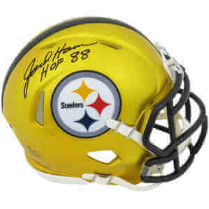 Jack Ham Signed Pittsburgh Steelers FLASH Riddell Speed Mini Helmet w/HOF'88