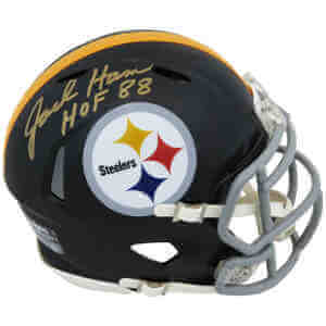 Jack Ham Signed Pittsburgh Steelers Throwback Riddell Speed Mini Helmet w/HOF'88 (In Gold)