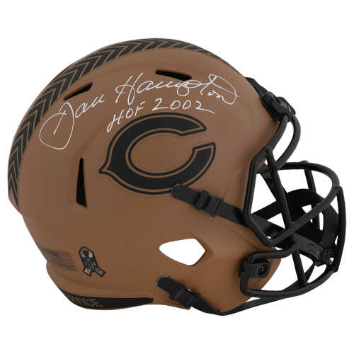 Dan Hampton Signed Chicago Bears SALUTE 2023 Riddell Full Size Speed Replica Helmet w/HOF 2002