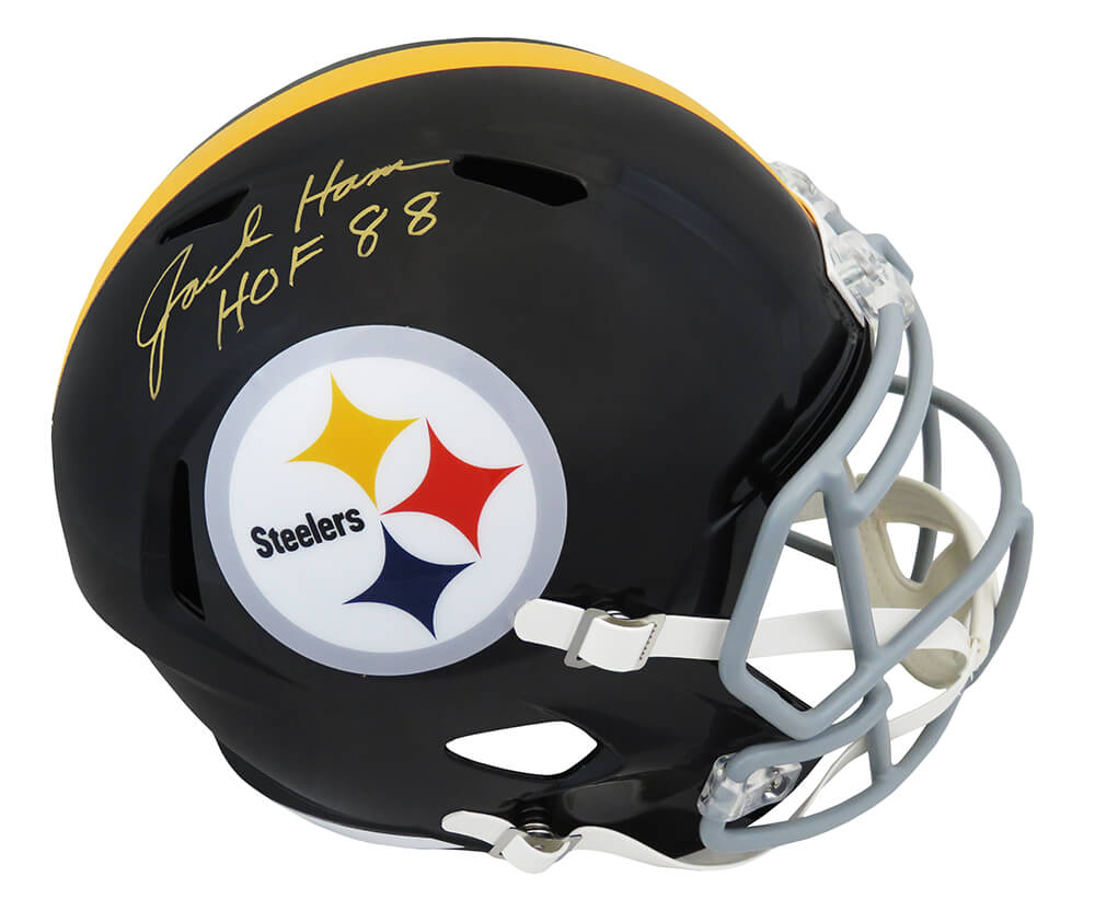 Jack Ham Signed Pittsburgh Steelers Black Throwback Speed Mini