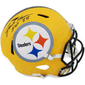 Jack Ham Signed Pittsburgh Steelers Throwback Gold Riddell Full Size Speed Replica Helmet w/HOF'88