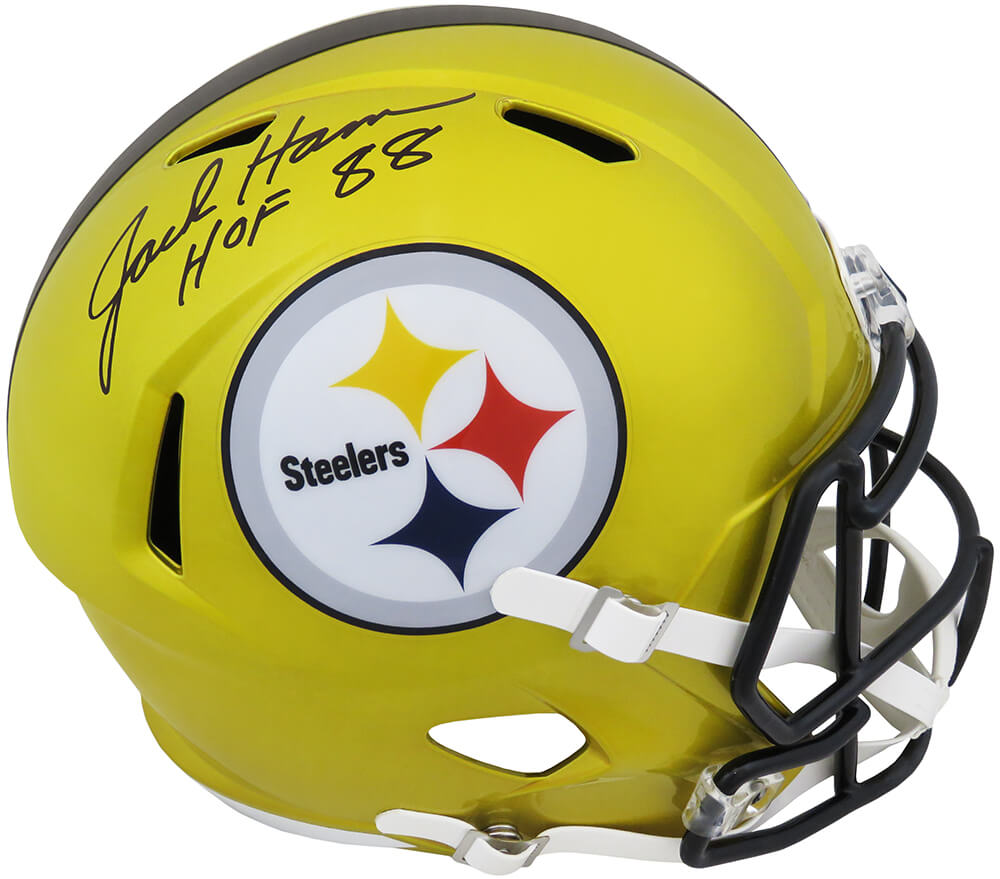 Jack Ham Signed Pittsburgh Steelers Flash Mini Helmet with HOF 88