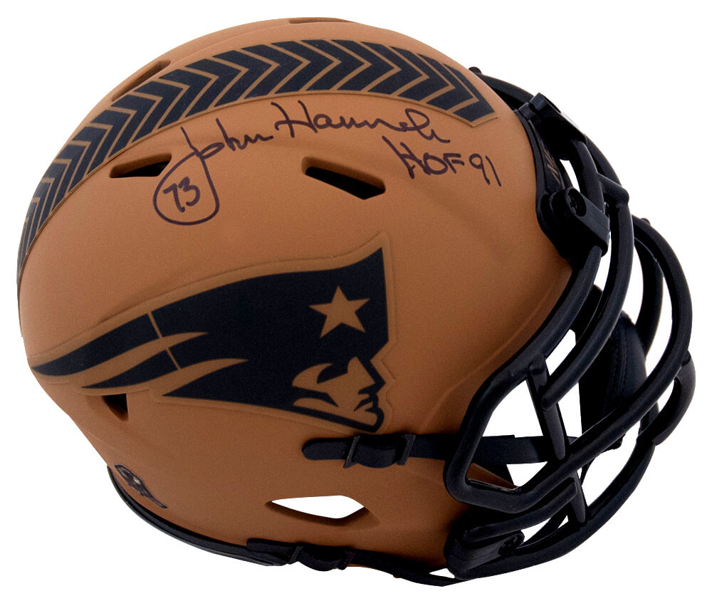 John Hannah Signed New England Patriots SALUTE 2023 Riddell Speed Mini  Helmet w/HOF'91 – Schwartz Sports Memorabilia