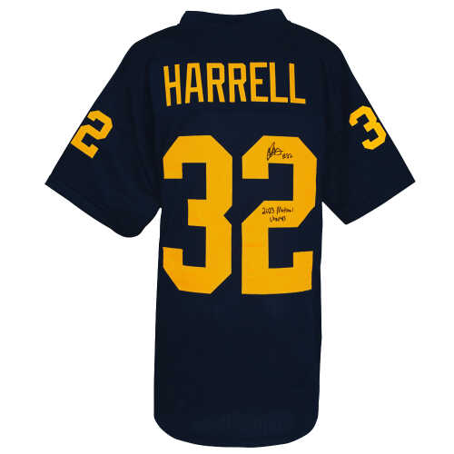 Jaylen Harrell Signed Navy Custom College Football Jersey w/2023 National Champs