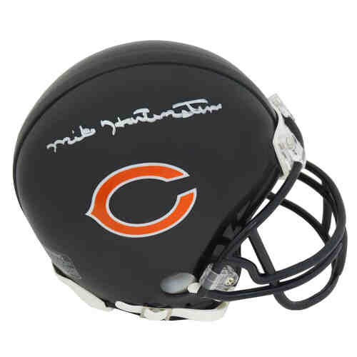 Mike Hartenstine Signed Chicago Bears Riddell Mini Helmet