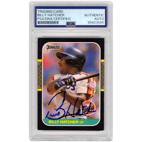 Billy Hatcher Signed (Red Sox / Astros) Baseball Trading Card (Various) - (PSA Encapsulated)