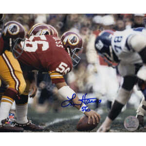 Len Hauss Signed Washington Football Team Snapping Football Action 8x10 Photo