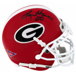 Len Hauss Signed Georgia Bulldogs Schutt Mini Helmet