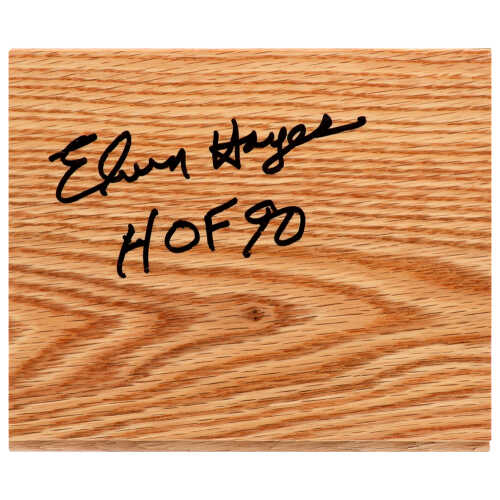 Elvin Hayes Signed 5×6 Floor Piece w/HOF'90