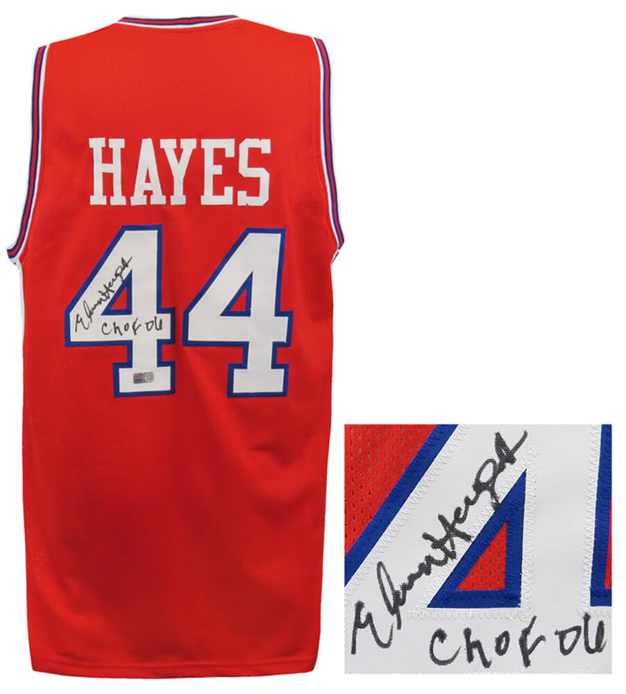 Elvin Hayes Signed Red T/B Custom College Basketball Jersey w/CHOF'06