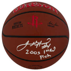 Luther Head Signed Houston Rockets Logo Wilson NBA Basketball w/2005 1st Rd Pick