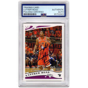 Luther Head Signed Houston Rockets 2005 Topps Rookie Basketball Trading Card #244 &ndash; (PSA Encapsulated)
