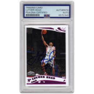 Luther Head Signed Houston Rockets 2006 Topps Chrome Rookie Basketball Card #208 &ndash; (PSA Encapsulated)