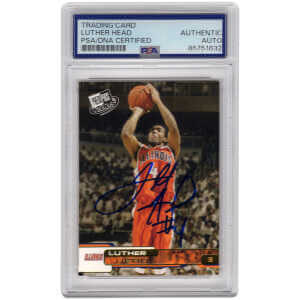 Luther Head Signed Illinois 2005 Press Pass Gold Rookie Basketball Card #G19 &ndash; (PSA Encapsulated)