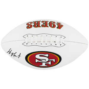 Garrison Hearst Signed San Francisco 49ers Franklin White Logo Football
