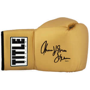 Thomas Hearns Signed Title Gold Boxing Glove w/Hitman