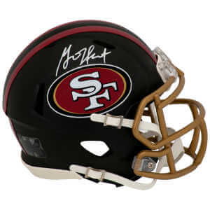 Garrison Hearst Signed San Francisco 49ers Rivalries Black Riddell Speed Mini Helmet