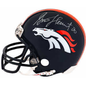 Garrison Hearst Signed Denver Broncos Riddell (VSR4) Mini Helmet