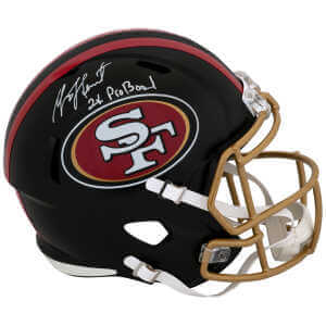 Garrison Hearst Signed San Francisco 49ers Rivalries Black Riddell Full Size Speed Replica Helmet w/2x Pro Bowl
