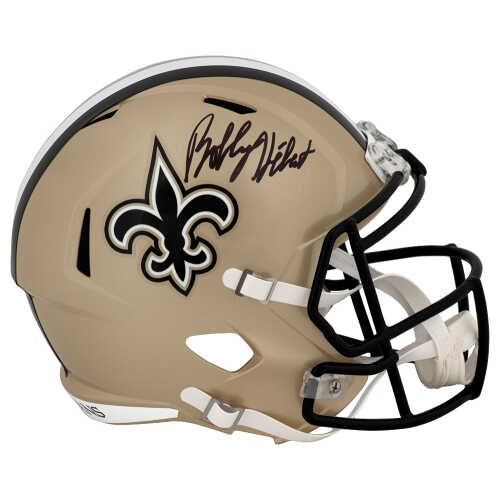 Bobby Hebert Signed New Orleans Saints Riddell Full Size Speed Replica Helmet