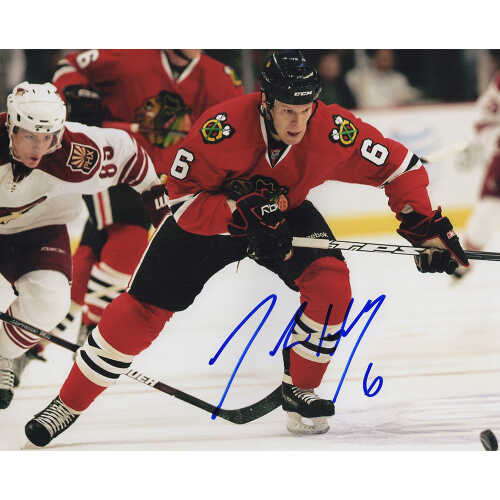 Jordan Hendry Signed Chicago Blackhawks 8x10 Photo (Various Images)