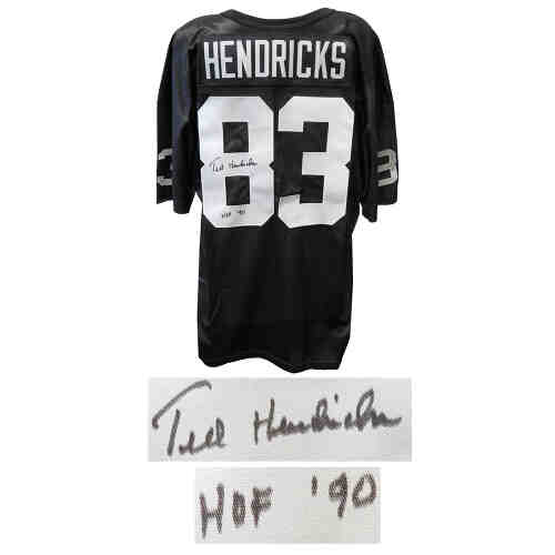 Ted Hendricks Signed Black Wilson Football Jersey w/HOF'90
