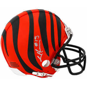 Chris Henry Signed Bengals Riddell (VSR4) Mini Helmet - (In Silver)
