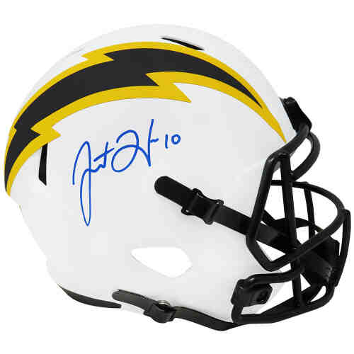 Justin Herbert Signed Los Angeles Chargers Lunar Eclipse Riddell Full Size Speed Replica Helmet (Beckett)