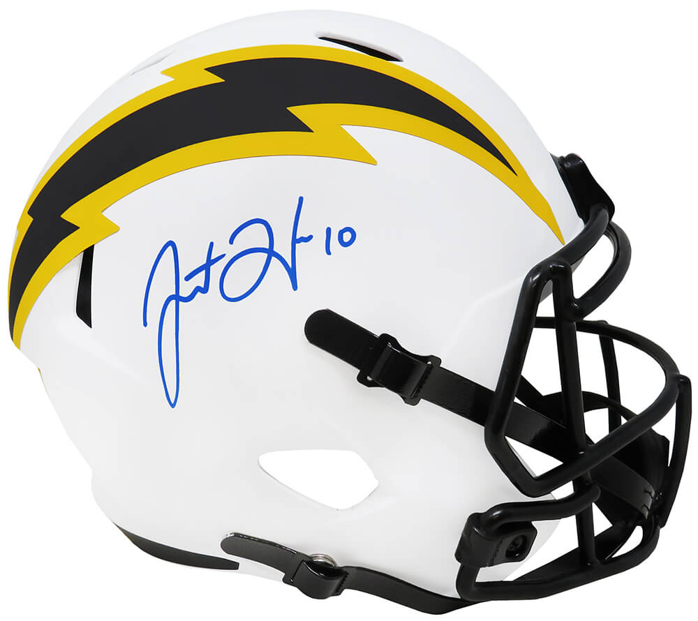 Justin Herbert Signed Los Angeles Chargers Lunar Eclipse Riddell Full Size  Speed Helmet - Beckett