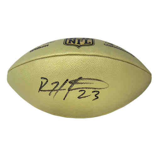 Devin Hester Signed Wilson Duke Gold Metallic NFL Full Size Replica Football