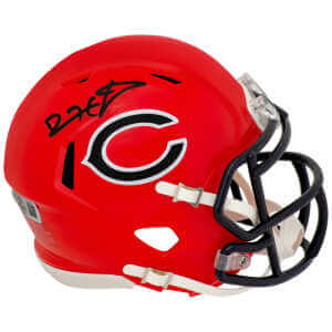 Devin Hester Signed Chicago Bears 2022 Alternate Orange Riddell Speed Mini Helmet - (Beckett)
