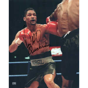 Virgil Hill Signed Boxing Action 8x10 Photo w/Quicksilver
