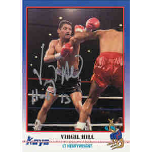 Virgil Hill Signed 1991 Kayo Boxing Trading Card #101 w/HOF'13