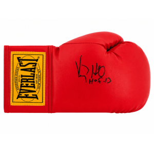 Virgil Hill Signed Everlast Red Full Size Boxing Glove w/HOF'13