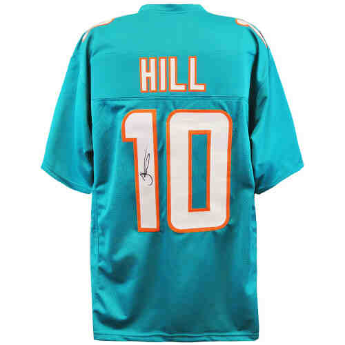 Tyreek Hill Signed Teal Custom Football Jersey