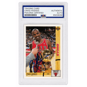 Craig Hodges Signed Chicago Bulls 1991 Upper Deck Basketball Trading Card #148 - (PSA Encapsulated)