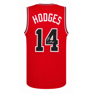 Craig Hodges Signed Red Custom Basketball Jersey w/2x NBA Champ